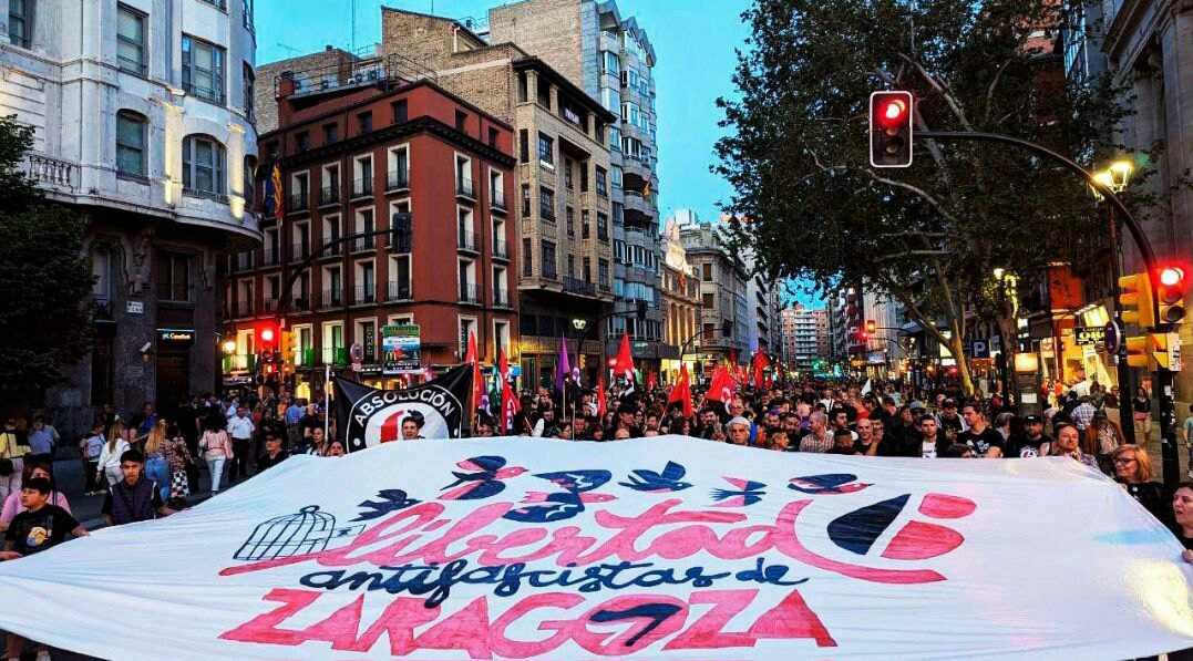 Anti-fascists demand freedom for Zaragoza Six